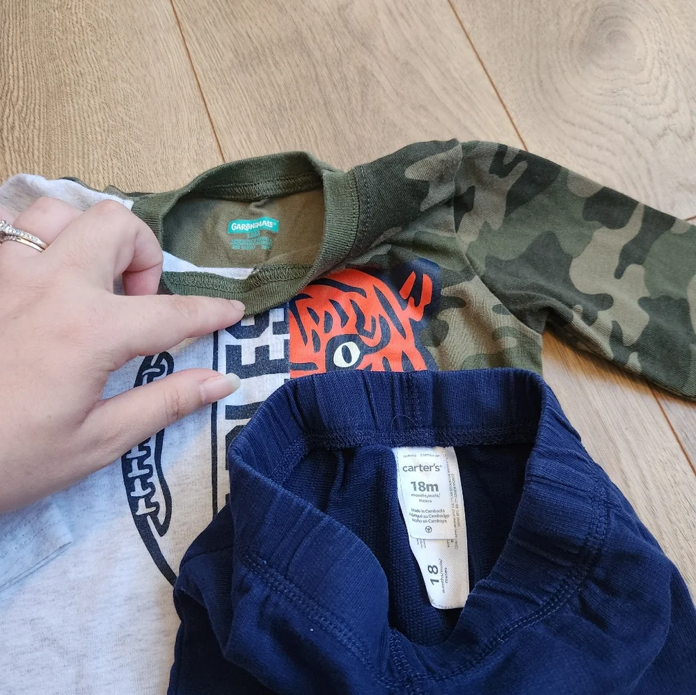 Kids Camouflage and Navy Jogger Set